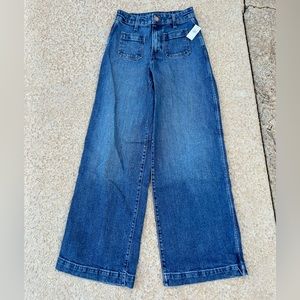 High rise wide leg trouser jeans